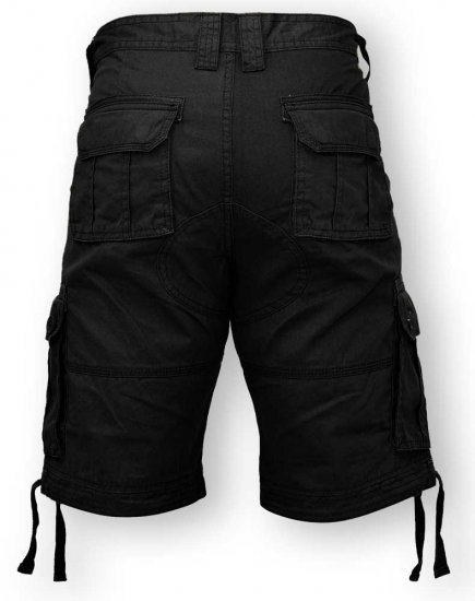 D555 Jarrod Cargo Short Black - Kratke hlače - Moške Kratke Hlače za Močnejše Postave
