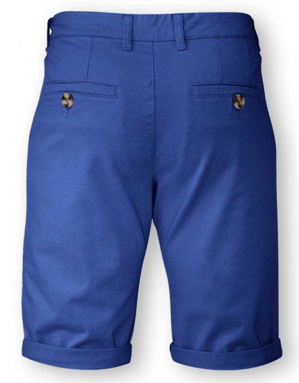 D555 COLTEN Stretch Cotton Chino Shorts Blue - Kratke hlače - Moške Kratke Hlače za Močnejše Postave