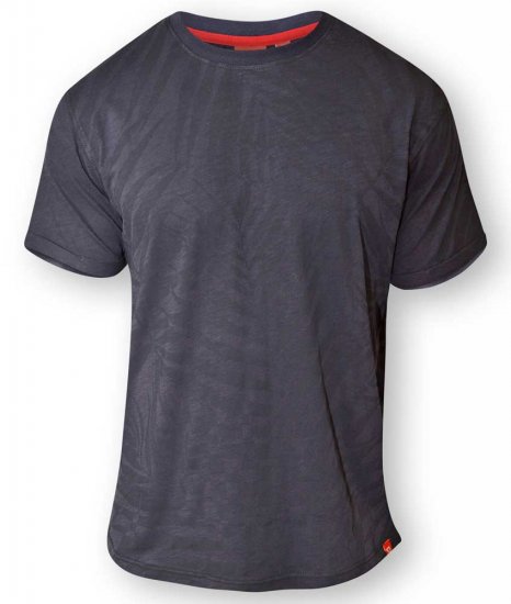 D555 ADAM Allover Leaf Print T-Shirt Navy - Kratke Majice - Moške kratke majice za močnejše postave