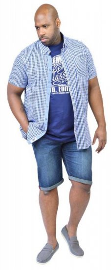D555 JAIDEN Short Sleeve Shirt & T-shirt Combo - Srajce - Moške srajce za Močnejše Postave