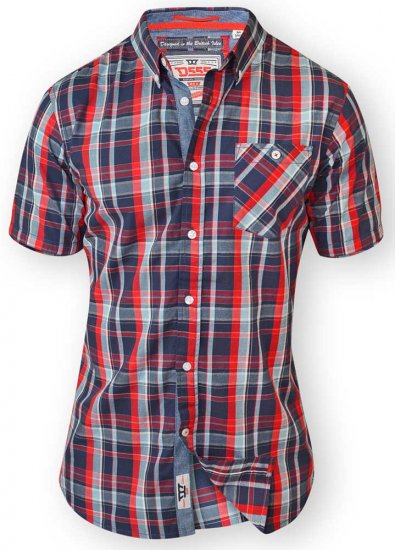 D555 MALCOLM Short Sleeve Button Down Shirt & T-shirt Combo - Srajce - Moške srajce za Močnejše Postave
