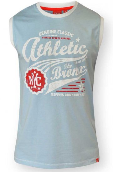 D555 JOVAN Athletic Sleeveless T-shirt Blue - Kratke Majice - Moške kratke majice za močnejše postave