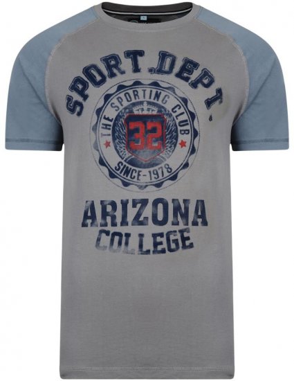 Kam Jeans Arizona College Tee - Kratke Majice - Moške kratke majice za močnejše postave