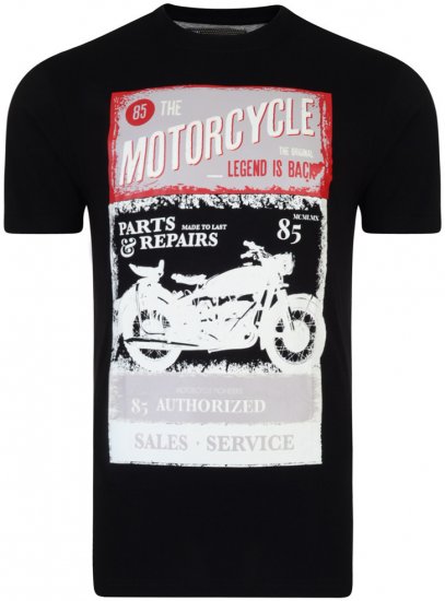Kam Jeans Motorcycle Tee - Kratke Majice - Moške kratke majice za močnejše postave