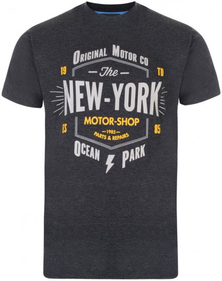 Kam Jeans New York Tee - Kratke Majice - Moške kratke majice za močnejše postave