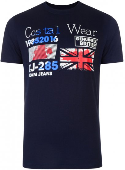 Kam Jeans Costal Wear Tee - Kratke Majice - Moške kratke majice za močnejše postave