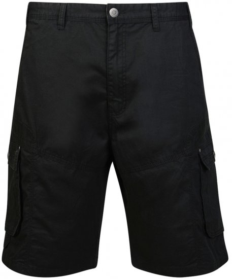 Motley Denim Cargo Shorts Black - Kratke hlače - Moške Kratke Hlače za Močnejše Postave