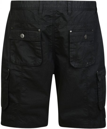 Motley Denim Cargo Shorts Black - Kratke hlače - Moške Kratke Hlače za Močnejše Postave