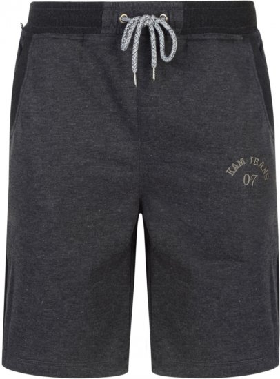 Kam Jeans Sweat Jog Shorts Charcoal - Kratke hlače - Moške Kratke Hlače za Močnejše Postave