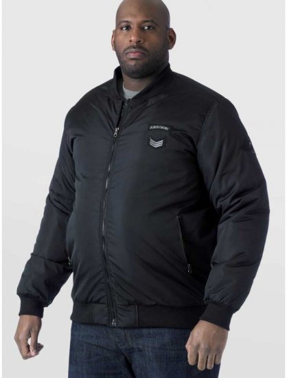 D555 Pedro Bomber Jacket Black - Jakne - Moške bunde za Močnejše Postave
