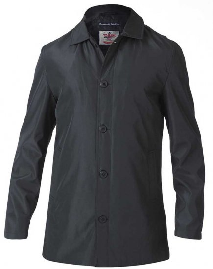 D555 Hampton Raincoat Black - Jakne - Moške bunde za Močnejše Postave
