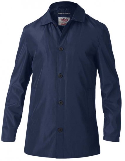 D555 Hampton Raincoat Navy - Jakne - Moške bunde za Močnejše Postave
