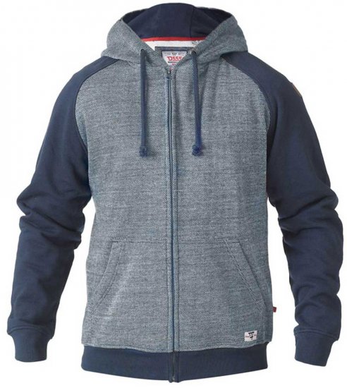 D555 Cristiano Hoodie Blue/Navy - Puloverji & jopice - Moški Puloverji & Jopice za Močnejše Postave