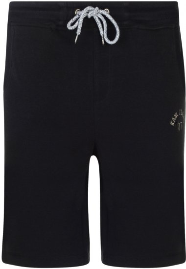 Kam Jeans Sweat Jog Shorts Black - Trenirke & kratke trenirke - Moške Trenirke za Močnejše Postave