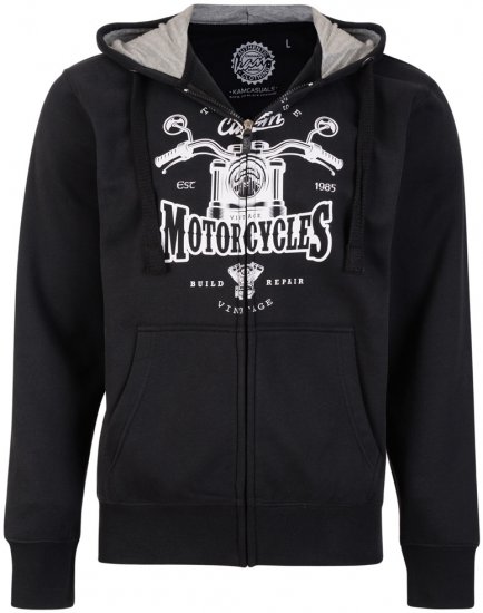 Kam Jeans 775 MC Hoodie Black - Puloverji & jopice - Moški Puloverji & Jopice za Močnejše Postave