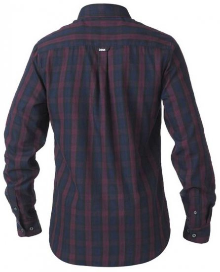 D555 Nixon LS Shirt Navy/Wine - Srajce - Moške srajce za Močnejše Postave