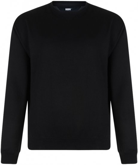 Motley Denim Sweatshirt Black - Puloverji & jopice - Moški Puloverji & Jopice za Močnejše Postave
