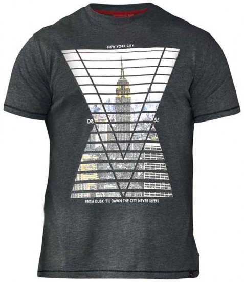 D555 Rox T-shirt Charcoal - Kratke Majice - Moške kratke majice za močnejše postave