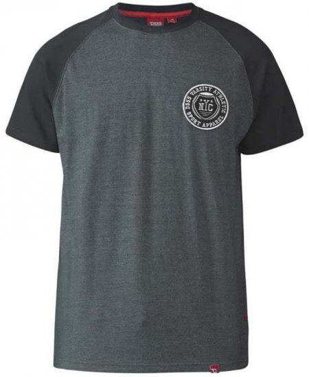 D555 Spencer T-shirt Charcoal - Kratke Majice - Moške kratke majice za močnejše postave