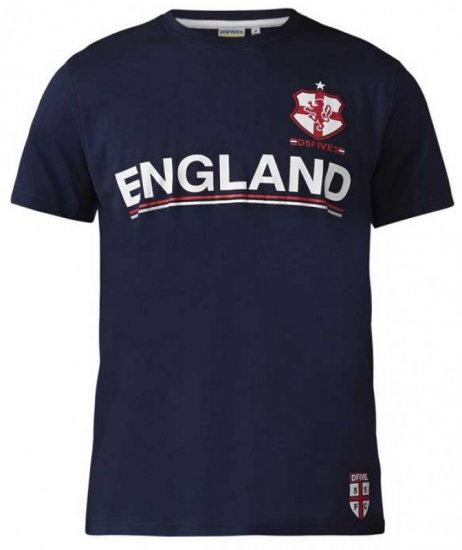 D555 Leon T-shirt Navy - Kratke Majice - Moške kratke majice za močnejše postave