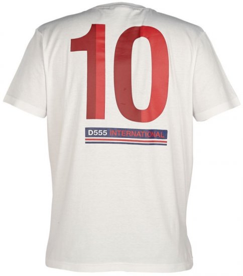 D555 Leon T-shirt White - Kratke Majice - Moške kratke majice za močnejše postave