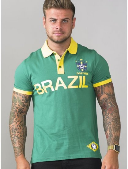 D555 Silva Polo Green - Polo majice - Moške Polo Majice za Močnejše Postave