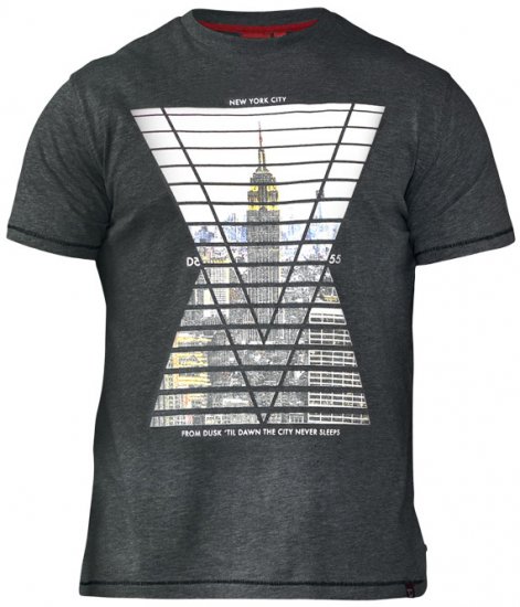 D555 Rox T-shirt Charcoal - Kratke Majice - Moške kratke majice za močnejše postave