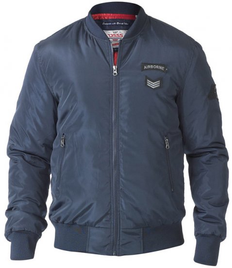 D555 Pedro Bomber Jacket Navy - Jakne - Moške bunde za Močnejše Postave