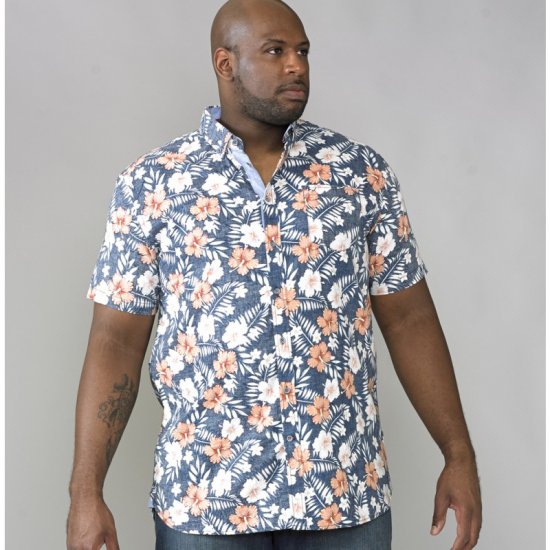 D555 Huxley Hawaii Shirt - Srajce - Moške srajce za Močnejše Postave