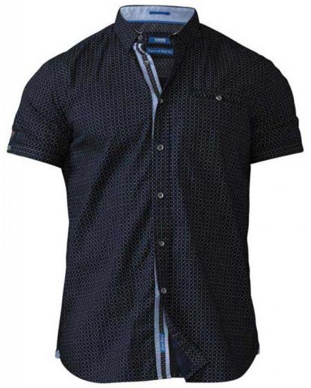 D555 Republic Short Sleeve Shirt Navy - Srajce - Moške srajce za Močnejše Postave