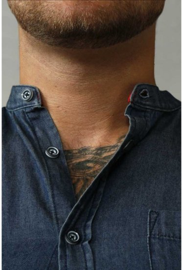 D555 Astra Short Sleeve Denim Shirt - Srajce - Moške srajce za Močnejše Postave