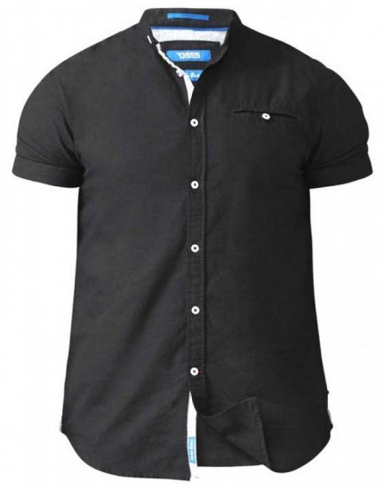 D555 Dwight Short Sleeve Shirt Black - Srajce - Moške srajce za Močnejše Postave