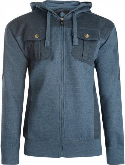 Kam Jeans 700 Contrast Print Hoody Denim - Puloverji & jopice - Moški Puloverji & Jopice za Močnejše Postave