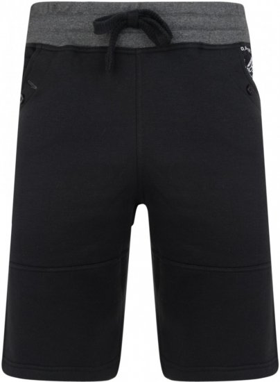 Kam Jeans 316 Jogger Shorts Black - Trenirke & kratke trenirke - Moške Trenirke za Močnejše Postave