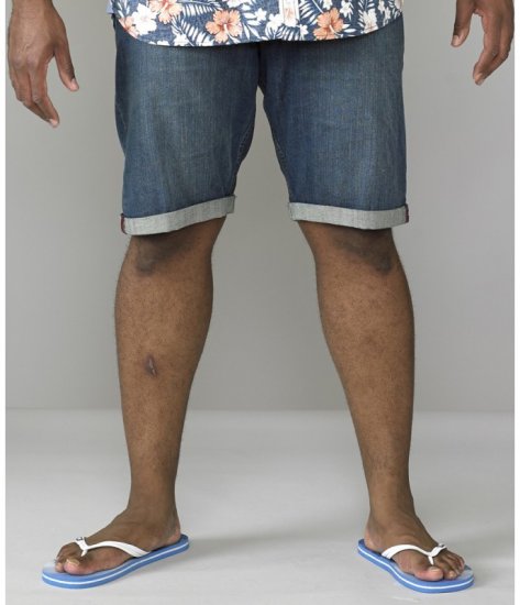 D555 Arix Denim Stretch Shorts - Kratke hlače - Moške Kratke Hlače za Močnejše Postave
