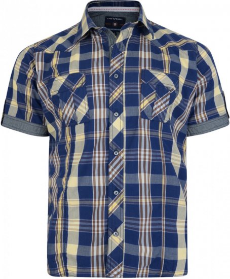 Kam Jeans 6148 Short Sleeve Shirt Safari - Srajce - Moške srajce za Močnejše Postave