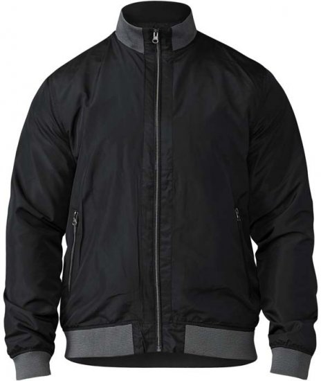 D555 Felix Lightweight Bomber Jacket Black - Jakne - Moške bunde za Močnejše Postave