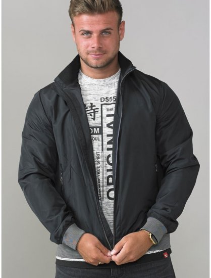 D555 Felix Lightweight Bomber Jacket Black - Jakne - Moške bunde za Močnejše Postave
