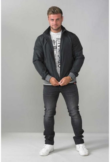 D555 Felix Lightweight Bomber Jacket Black - Jakne - Moške bunde za Močnejše Postave