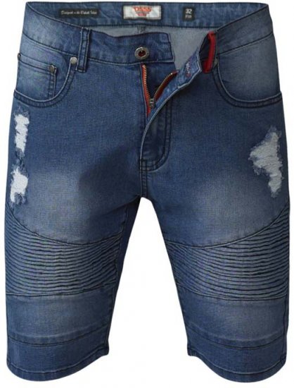 D555 Rodrigo Stretch Biker Style Shorts - Kratke hlače - Moške Kratke Hlače za Močnejše Postave