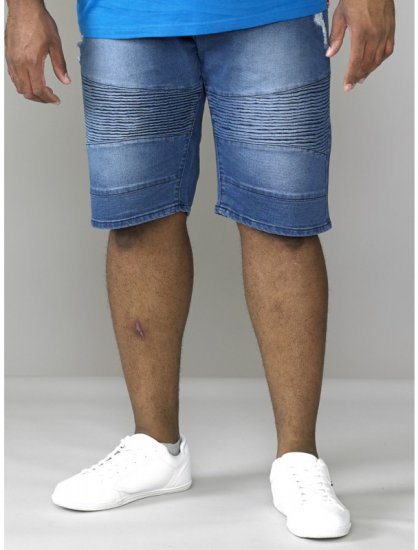 D555 Rodrigo Stretch Biker Style Shorts - Kratke hlače - Moške Kratke Hlače za Močnejše Postave