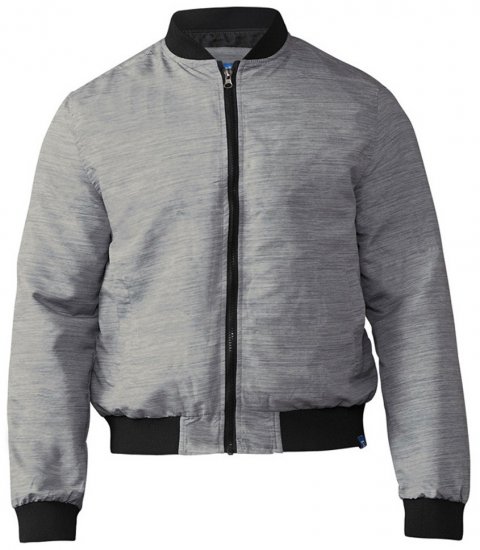 D555 Lou Bomber Jacket Grey - Jakne - Moške bunde za Močnejše Postave