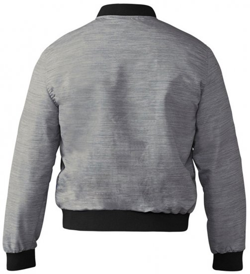 D555 Lou Bomber Jacket Grey - Jakne - Moške bunde za Močnejše Postave