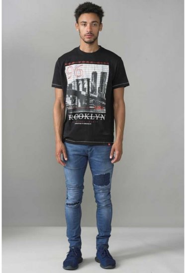 D555 Cain T-shirt Black - Kratke Majice - Moške kratke majice za močnejše postave