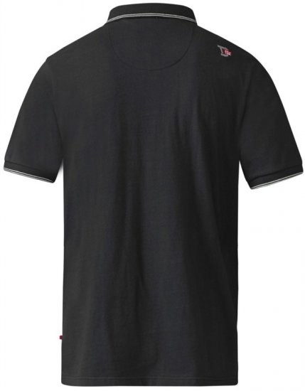 D555 Cecil Polo Black - Polo majice - Moške Polo Majice za Močnejše Postave