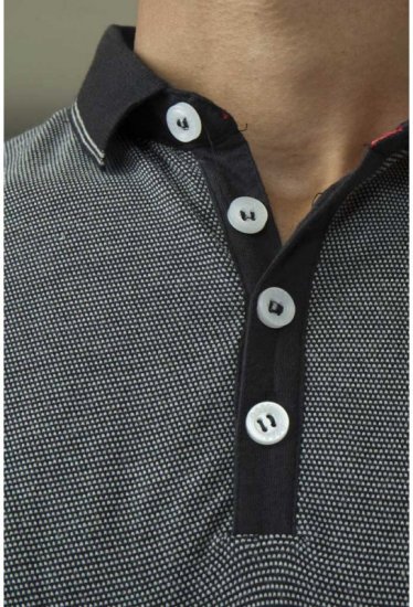 D555 Cecil Polo Black - Polo majice - Moške Polo Majice za Močnejše Postave