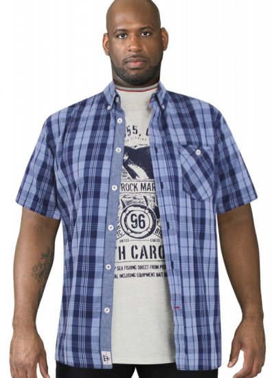 D555 Genoa Short Sleeve Shirt & T-shirt Combo - Srajce - Moške srajce za Močnejše Postave