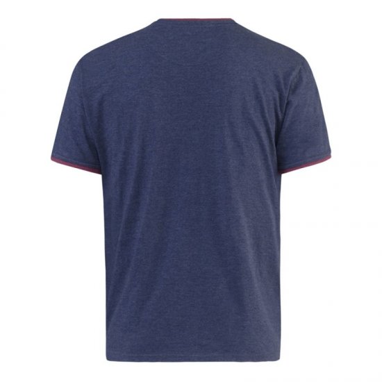 D555 Nelly T-shirt Denim Blue - Kratke Majice - Moške kratke majice za močnejše postave