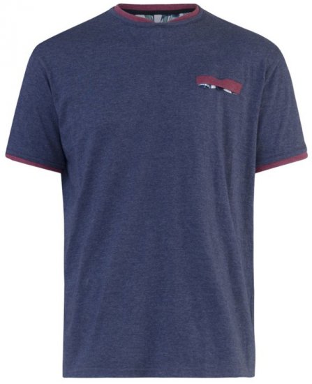 D555 Nelly T-shirt Denim Blue - Kratke Majice - Moške kratke majice za močnejše postave