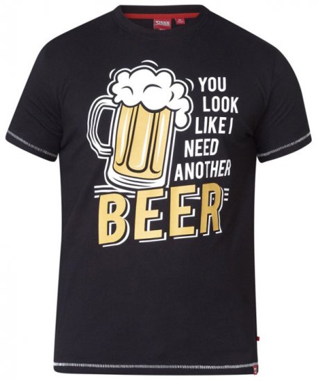 D555 Murray T-shirt Black - Kratke Majice - Moške kratke majice za močnejše postave